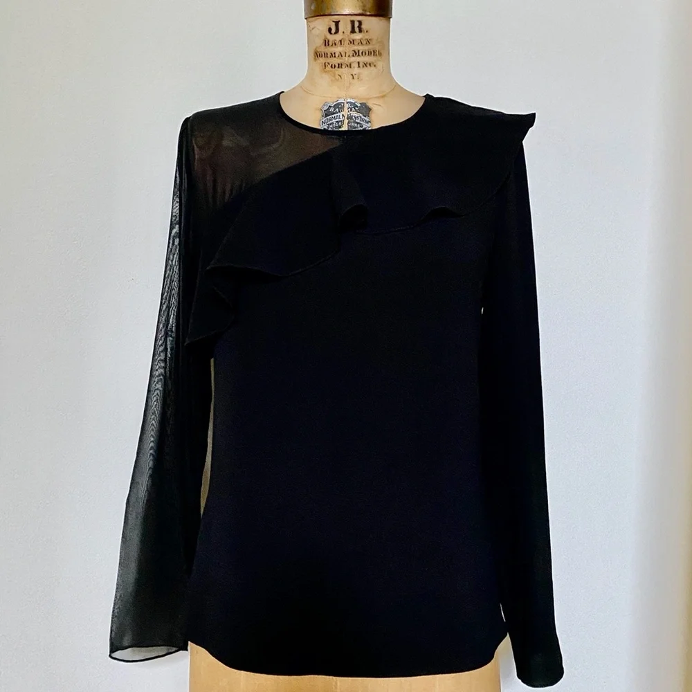 Cushnie Et Ochs Bella Ruffled Blouse size L - Picture 6 of 8